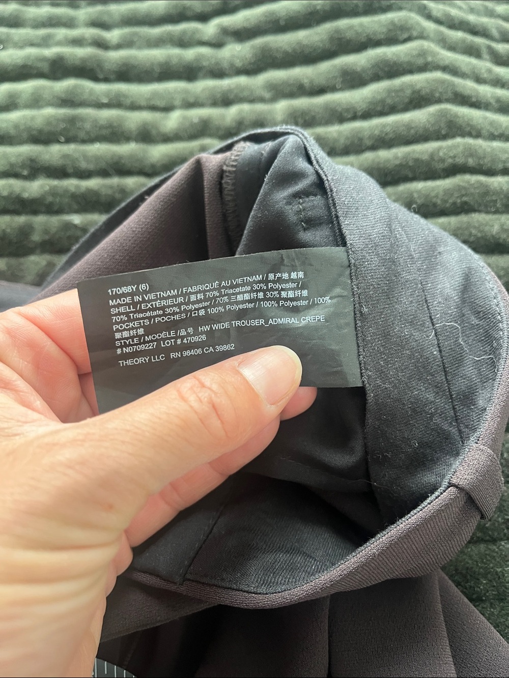 Theory High-Waist Admiral Pant in Mink - Picture 7 of 15